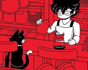 P5 Cozy Café | 24"x8" Landscape Print