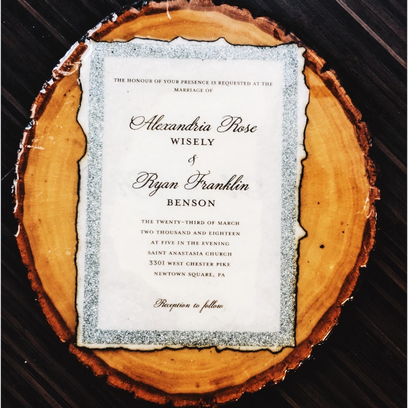 Wedding Invitation Keepsake Wood Plaque Etsy