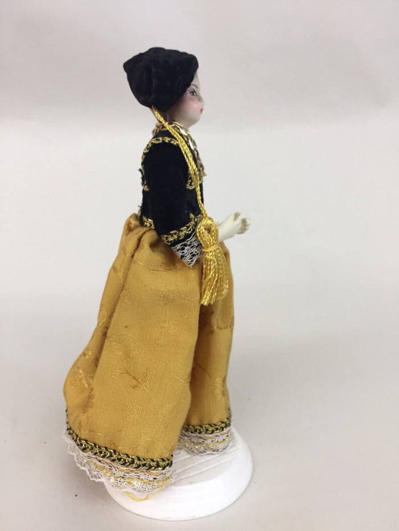 Porcelain Doll  Amalia Greek traditional costume  handmade image 3