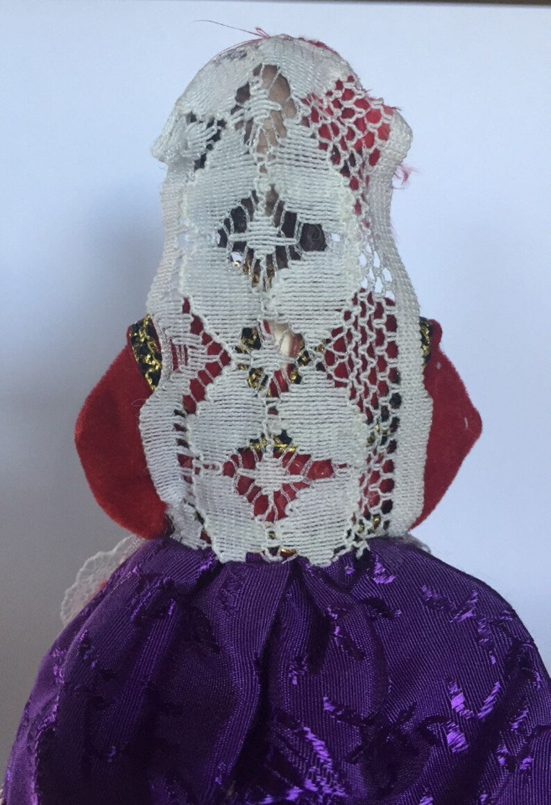Porcelain Doll  Greek traditional Corfu costume doll  hand image 4