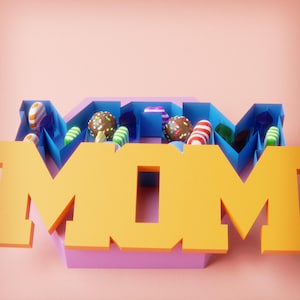 Caja de regalo para mamá, Caja de regalo para el día de la madre, Idea genial para el regalo del día de la madre, Caja de regalo personalizada en PDF para mamá, Caja escrita para mamá, Caja del día de la madre svg,