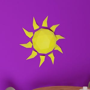 3D-mall för solpapper | PDF-, SVG- och DXF-klippfiler | Kompatibel med Cricut och Silhouette | Gör-det-själv-rymddekor | Himmelskt hantverkskonst