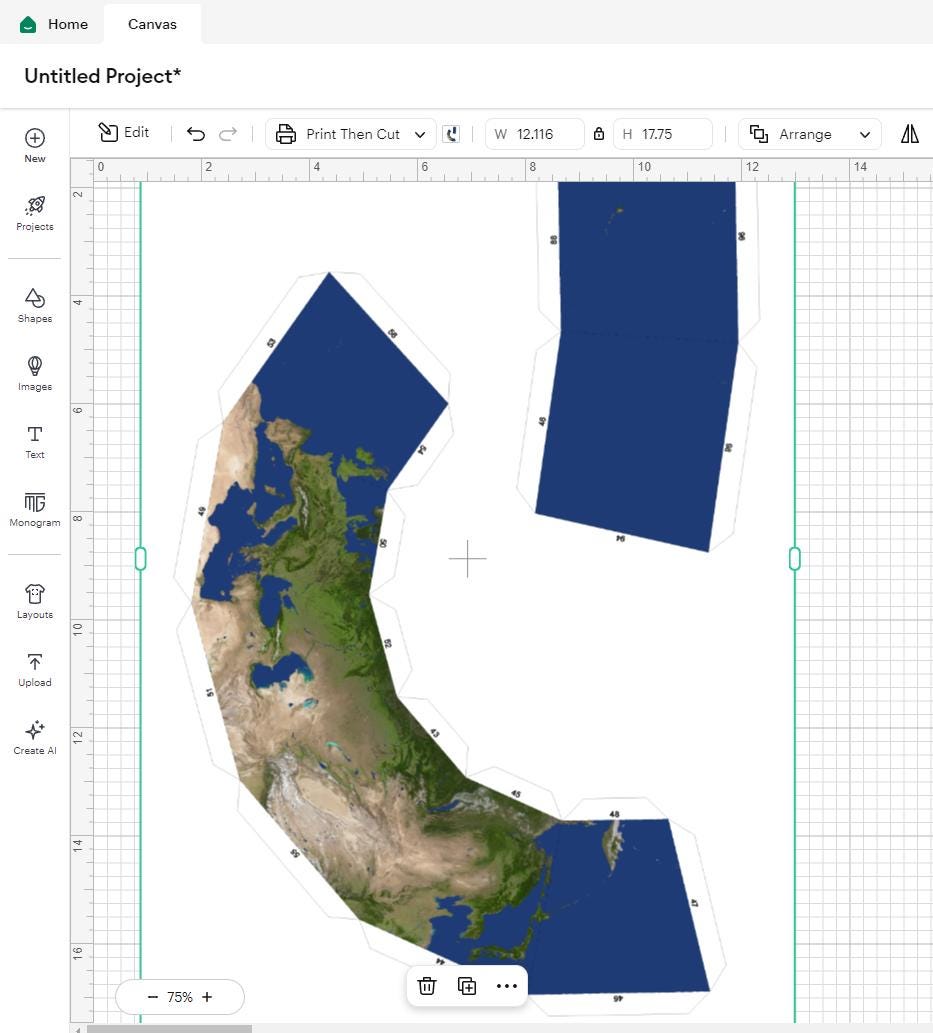 3D Earth Papercraft Template | Diy Low Poly Globe Model | PDF BMP ...