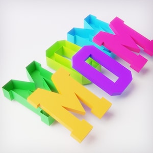 Caixa de letras 3D A a Z, arquivos de corte de 12 polegadas para manual ou máquina, modelo de corte de presente, SVG, arquivo PDF 3D para Cricut e Silhouette