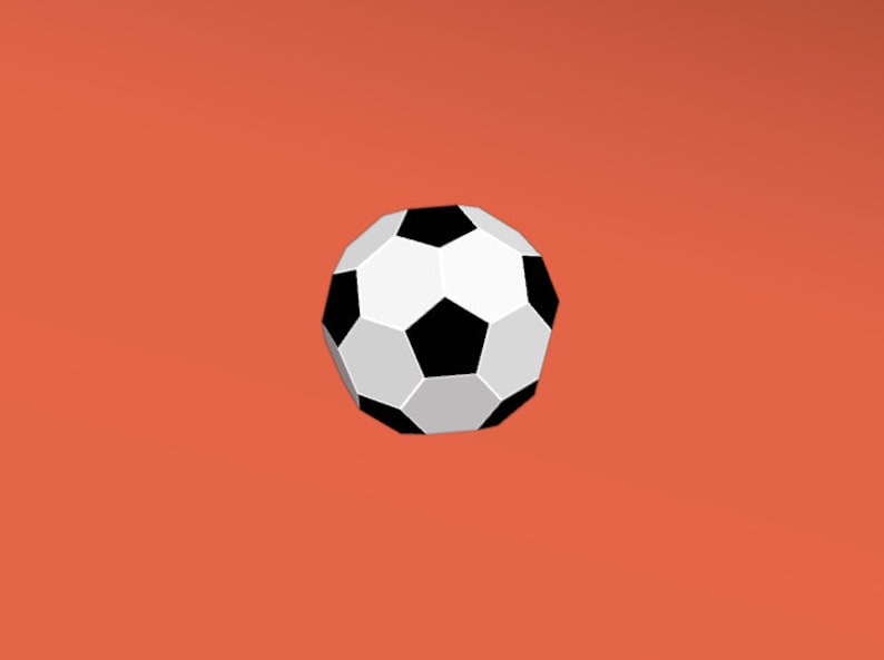 Paper Soccer Ball DIY Printable PDF Template Papercraft Football Design ...