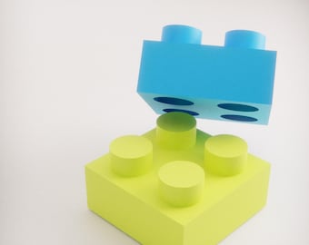 3D Building Toy Papercraft – SVG, PDF, DXF, Studio3 Files | Printable Low Poly Brick Model for Cricut, Silhouette & Brother CanvasWorkspace