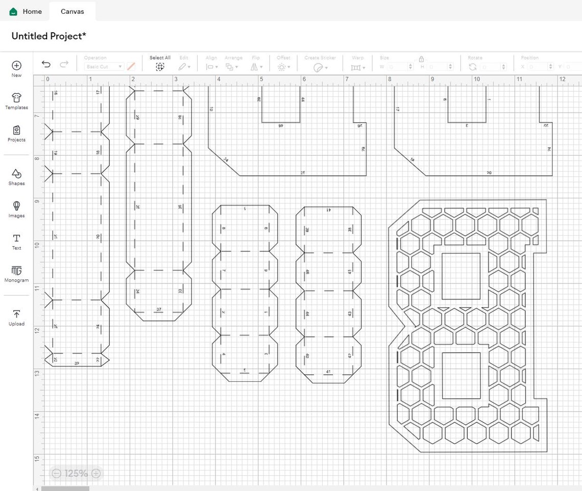 3D Honeycomb Pattern Alphabet | PDF, SVG, DXF | Diy Paper Craft Letters ...