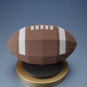 DIY Ballon de rugby SVG I Artisanat Low Poly imprimable Football américain | Imprimez et pliez une boule de papier | Modèle d'artisanat en papier 3D à téléchargement numérique