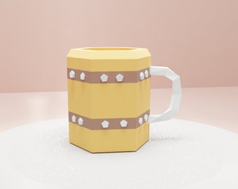 3D Coffee Cup SVG, Paper Watter Mug SVG Cut File, 3D Coffee Gift Box / Favor Box /Treat Box - Instant Download digital