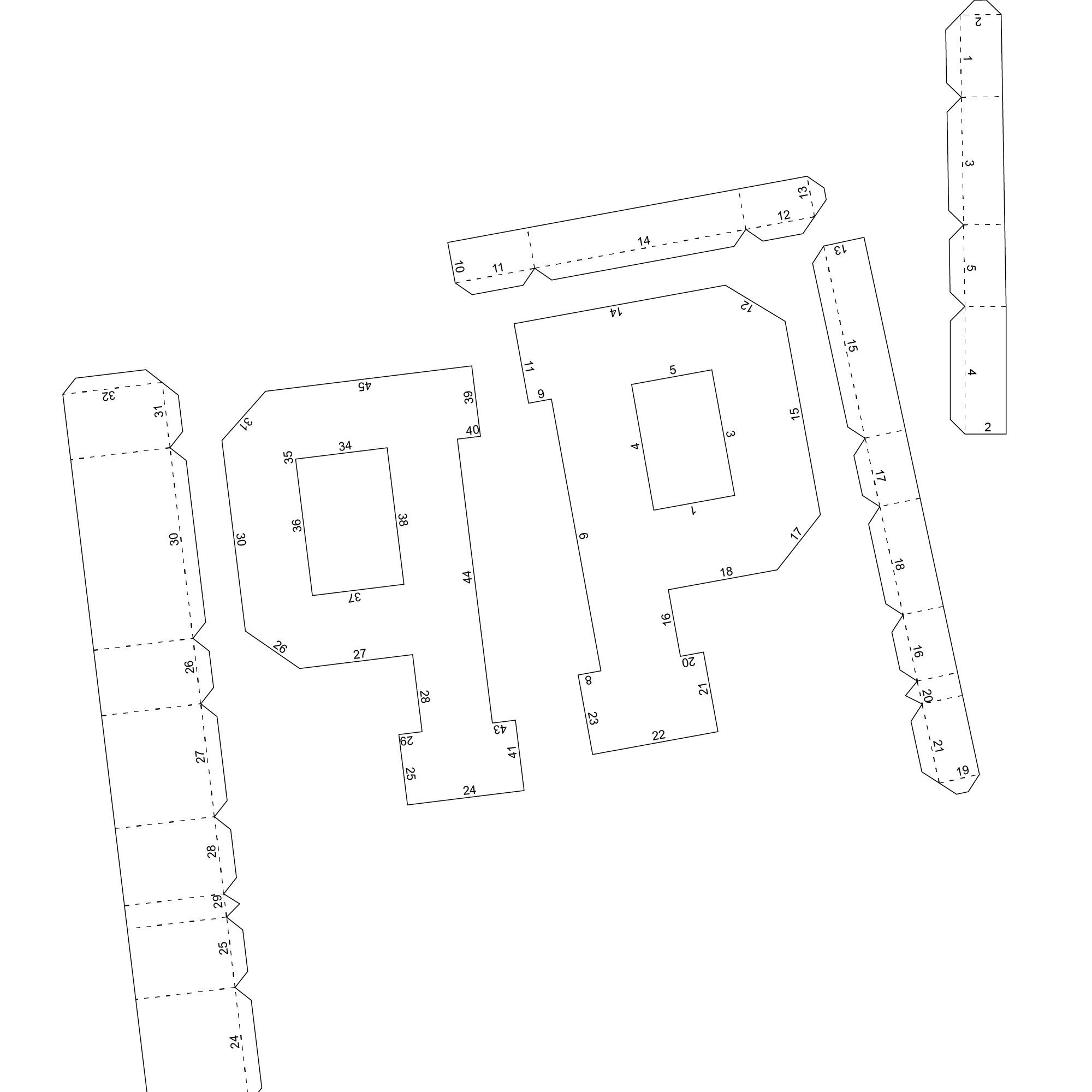 3D Letter Box Template: 12-inch Alphabet SVG, PDF (digital Download) - Etsy
