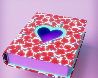 3D Love Book Box SVG: Heart Gift Box Template (Digital Download)