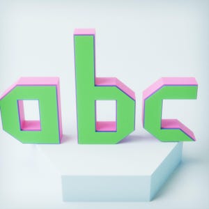 3D Paper Letters A-Z Lowercase: DIY Alphabet Template (SVG, PDF)