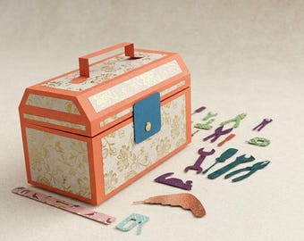 3D Paper Toolbox SVG Pattern, Geometric Tool Box Cut File for Cricut ScanNCut, DIY Paper Toolbox Kit, Gift for Handyman, Low Poly Craft