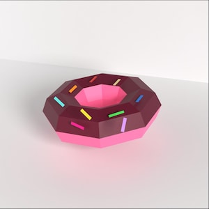 Molde de caixa de donuts em papel | PDF, SVG, DXF | Modelo para impressão | Perfeito para lembrancinhas de festa e embalagens para presentes | Encomendas personalizadas disponíveis