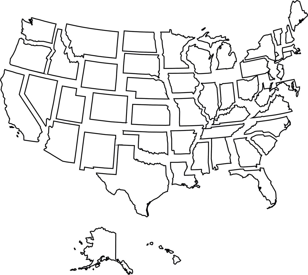 50 States SVG Cricut Bundle, Outline United States Map, Put Toghether ...