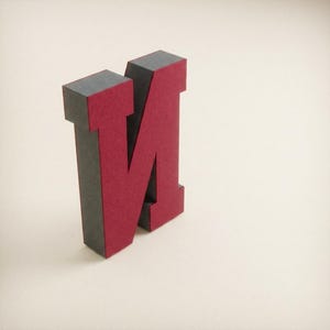 3D Letter N SVG Papercraft Template, DIY Cardboard Initial Pattern, Monogram Cut File for Cricut Silhouette, Paper Fold Alphabet Decor