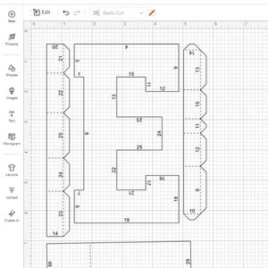 Letter Cut Box Pattern 3D Letters Box A to Z Papercraft Pattern — SVG PDF DXF Studio3 Files ...