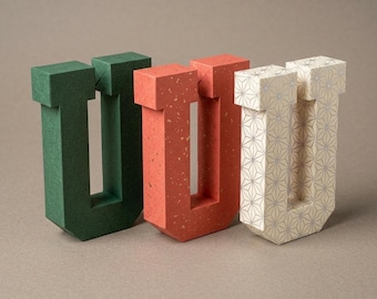 3D Letter U Papercraft SVG Template, Low Poly Alphabet Cut File for Cricut ScanNCut, Geometric Initial Paper Sculpture, Studio3 File