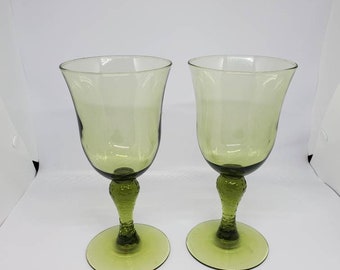 Vintage Green Goblets