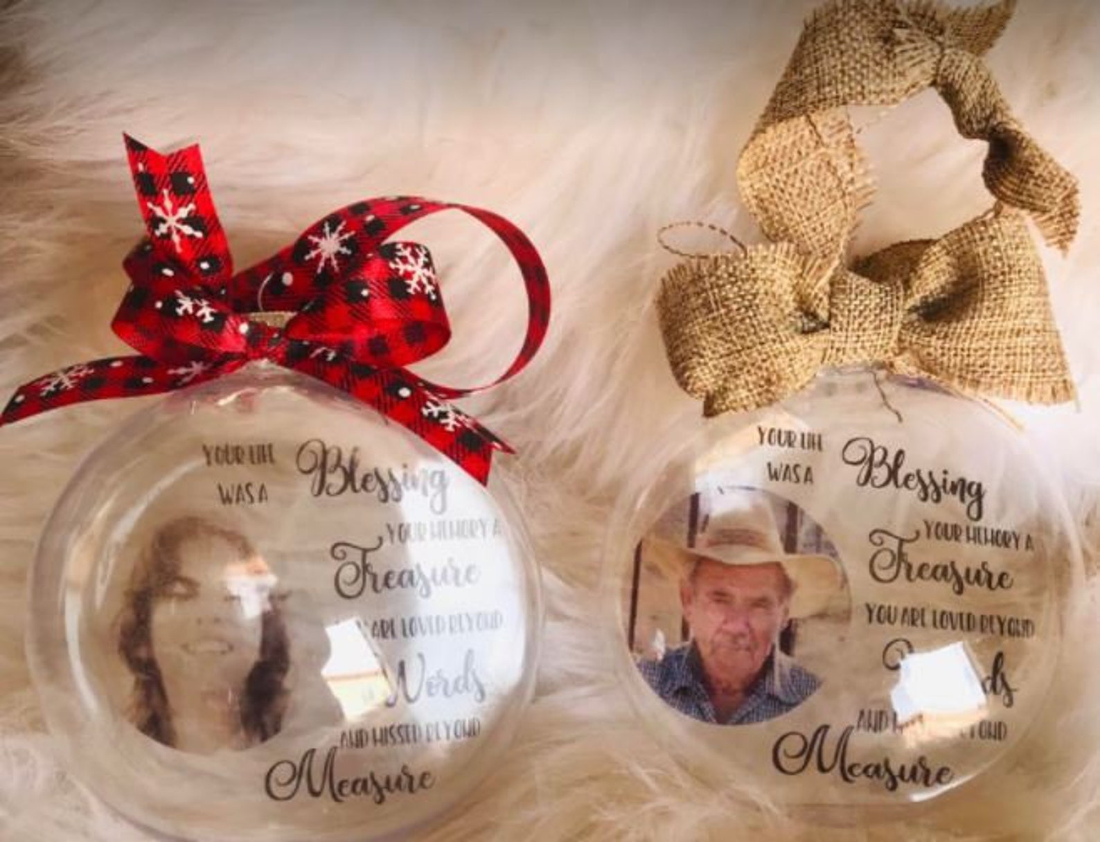 Floating memorial ornament plastic Etsy