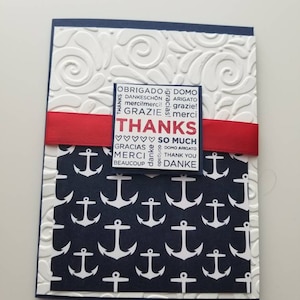 Tarjeta de agradecimiento - Tema Anchor Sea