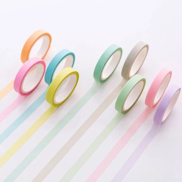 Rainbow pastel washi tape