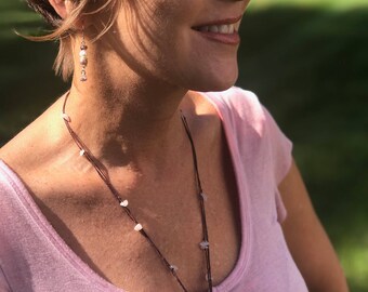 Kenton Kreatons all natural trendy bohemian styled lariat necklace.
