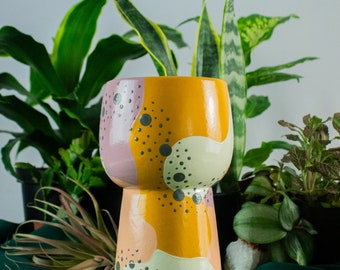 Reversible Planter Pot | Ceramic Pot | Design: Pynk & Dots