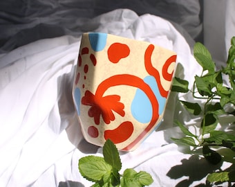 Medium Multi Face Planter Pot | Ceramic | Design-Icebox Canyon