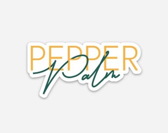 Classic Pepper Palm Logo Sticker