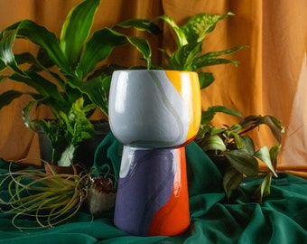 Reversible Planter Pot | Ceramic Pot | Design: Honey