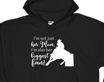 Barrel Racing Mom Hoodie Sweatshirt | Love Horse Back Riding Pullover | Women Christmas Gift to Show Support | Cowgirl 3 Barrels Rodeo Event