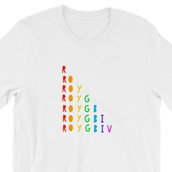 Funny Art Tshirt for Artists and Painters | Great Gift for Students or Teachers | Roygbiv Shirt | Artist Shirt Men Women | Rainbow colors