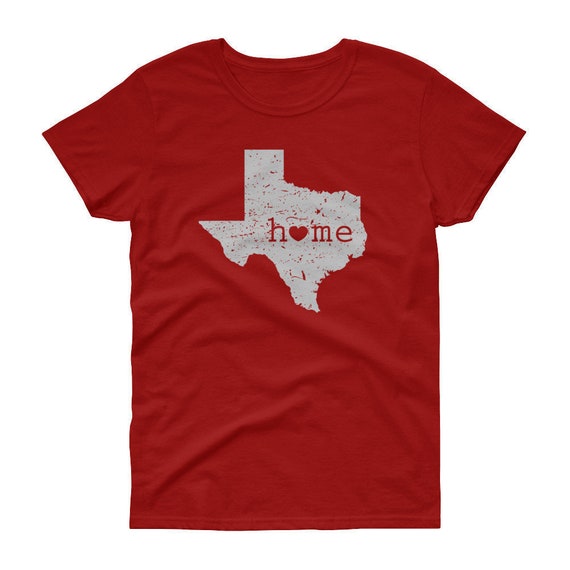 Texas Home Is Where The Heart Is Distressed Map T Shirt Texas Home Is Where The Heart Is Distressed Map T Shirt