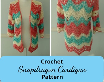 PATTERN Crochet Chevron Cardigan