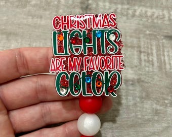 Christmas Lights Badge Reel