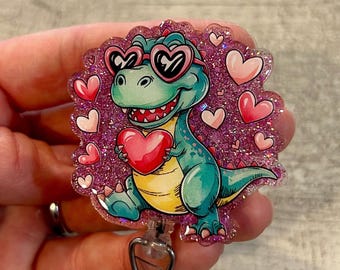 Smitten T-Rex Badge Reel