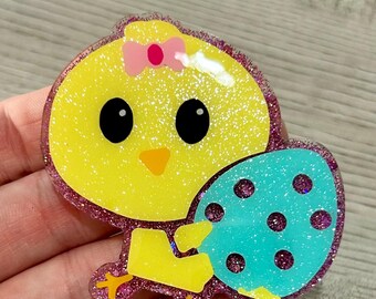 Easter Chick Badge Reel