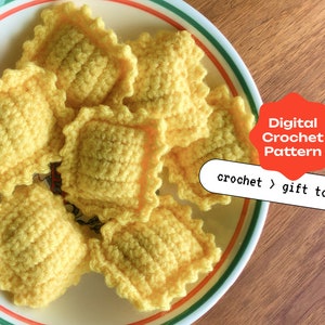 Häkelanleitung für Ravioli Katzenspielzeug - Pasta Häkelanleitung - Haustierspielzeug - Digitales PDF - Häkelanleitung