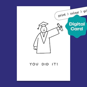 Graduation Card - Graduation Gift - Student Graduation, Congratulations, Celebration, Love Card - Digital Card