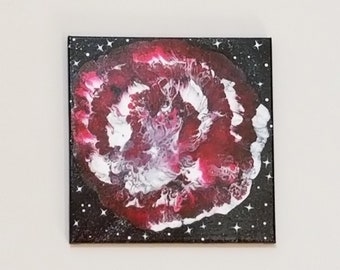 SUPERNOVA - 12x12 Acrylic Stretched Canvas Painting-Space Painting-Small Painting-Original Art