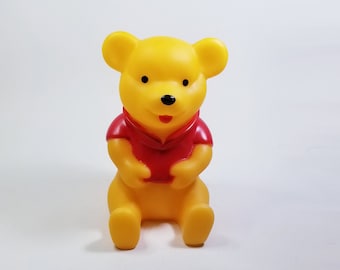 Vintage Disney Winnie The Pooh Plastic Coin Bank-Plastic Winnie The Pooh Piggy Bank-Winnie The Pooh Money Bank-Gifts