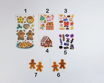 Vintage Cookies Stickers-Gingerbread Cookies, Gingerbread House, Gingerbread Man, Stickers-Sandylion Stickers-Scrapbooking-Cardmaking