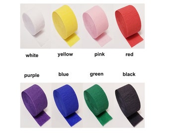 Crepe Paper Streamers-Solid Color Streamer Backdrop Curtain Decoration-Party Decoration-Birthday, Wedding, Bridal Shower, Baby Shower Party