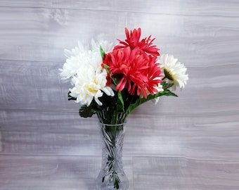 4 Artificial Summer Flower Stems-Faux Summer Flower Stems-Faux Flowers-Artificial Flowers-Floral Arrangement Stem-DIY Crafts