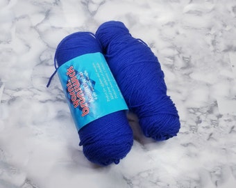 Set of 2 Blue 4 ply worsted yarn-destash yarn-knitting yarn-crochet yarn-crafting supplies