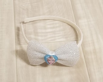 Elsa Headband-Elsa Head Bow-Elsa Hair Accessories-Frozen II Elsa Headband-Frozen Costume Party Headband-Frozen Birthday Headband