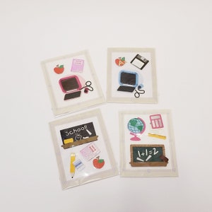 Autocollants vintage 3D pour scrapbooking scolaire, autocollants pour ordinateur, tableau noir, autocollants pour scrapbooking, autocollants pour l'école, fabrication de cartes, autocollants pour agenda