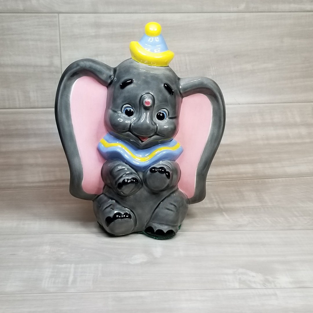 Vintage Disney Ceramic Dumbo Bankdumbo Coin Bankdumbo Money Etsy