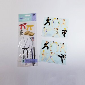 Stickers art martiaux vintage Scrapbooking-Stickers scrapbooking-Karaté, Judo, Kung Fu, Tae Kwon Do Stickers-Stickers sport-fabrication de cartes